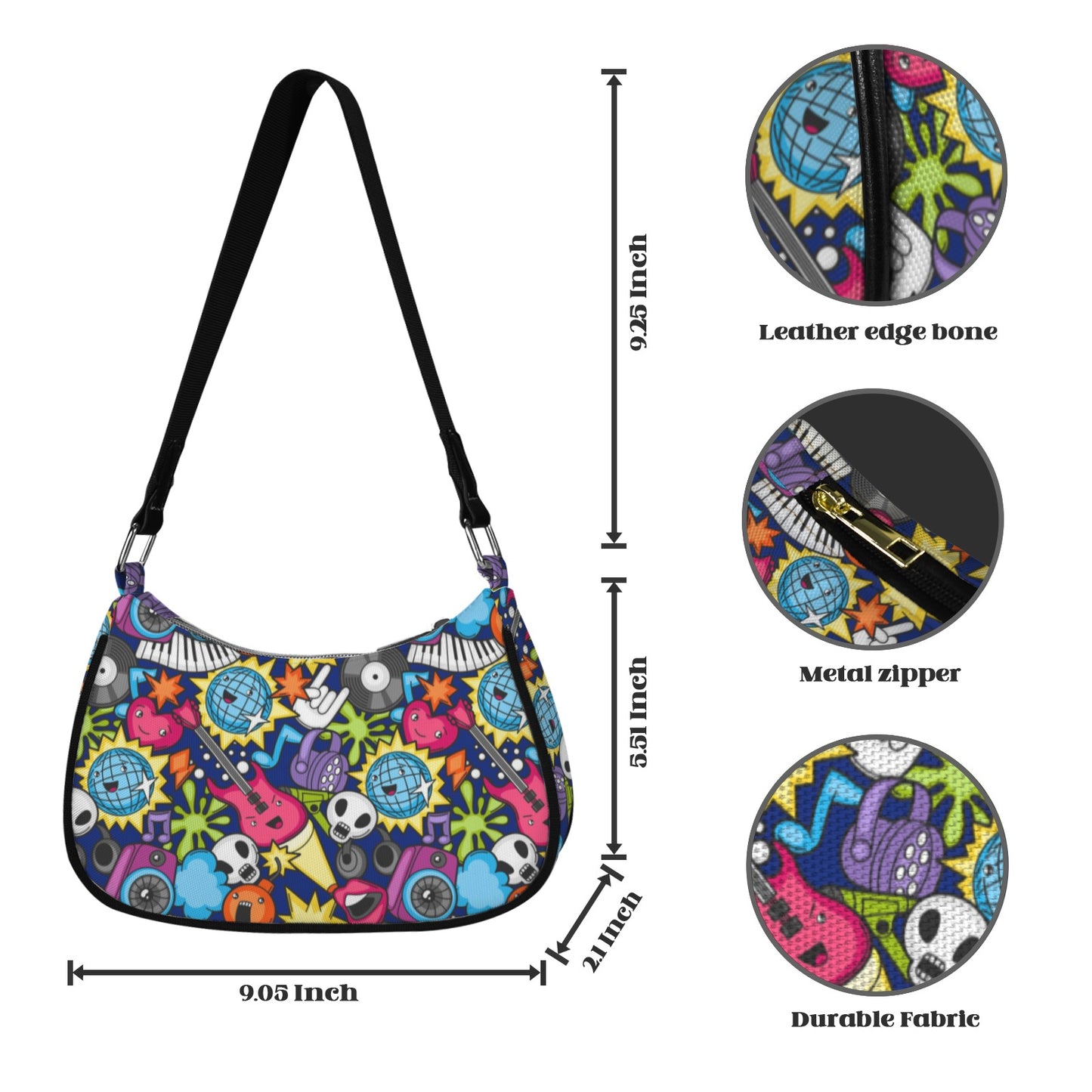 Sticker Music - Small Shoulder Bag