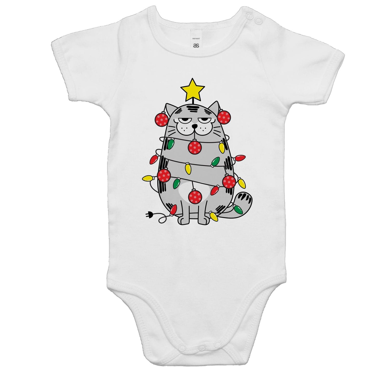 Christmas Cat - Baby Bodysuit