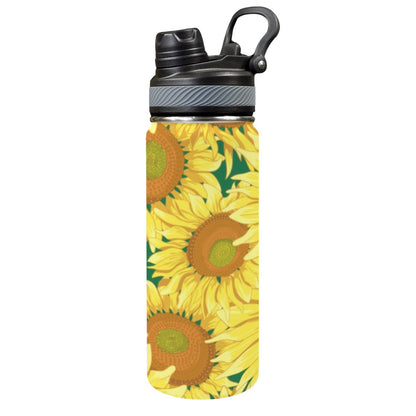 Sunflowers - Insulated Water Bottle with Dual-Use Lid (18oz) Insulated Water Bottle with Dual-Use Lid (18oz) Printed Offshore