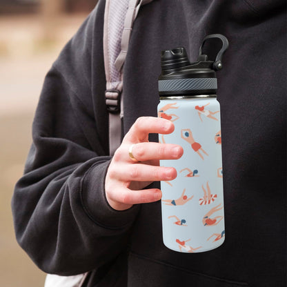 Summer Swim - Insulated Water Bottle with Dual-Use Lid (18oz) Insulated Water Bottle with Dual-Use Lid (18oz) Printed Offshore