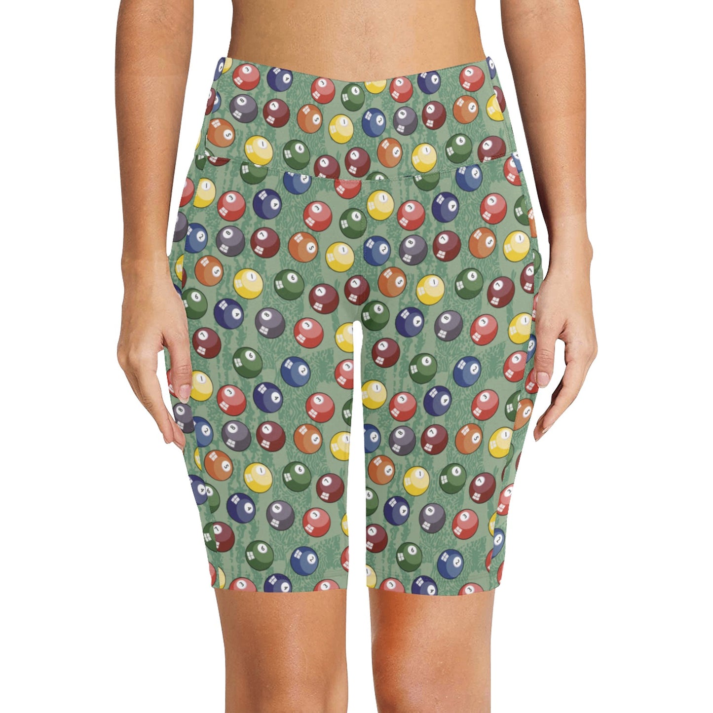 Pool Balls - Women's Bike Shorts Womens Bike Shorts Games Printed Offshore