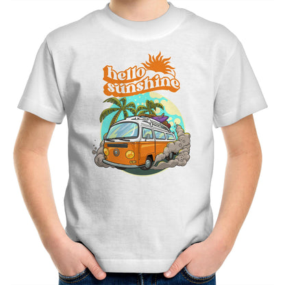 Hello Sunshine, Beach Van - Kids Youth T-Shirt