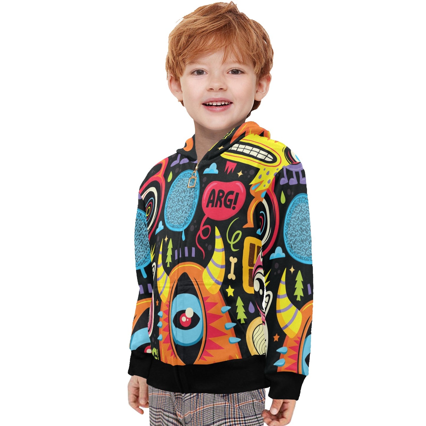 Monster Kids - Junior Boys Zip Up Hoodie