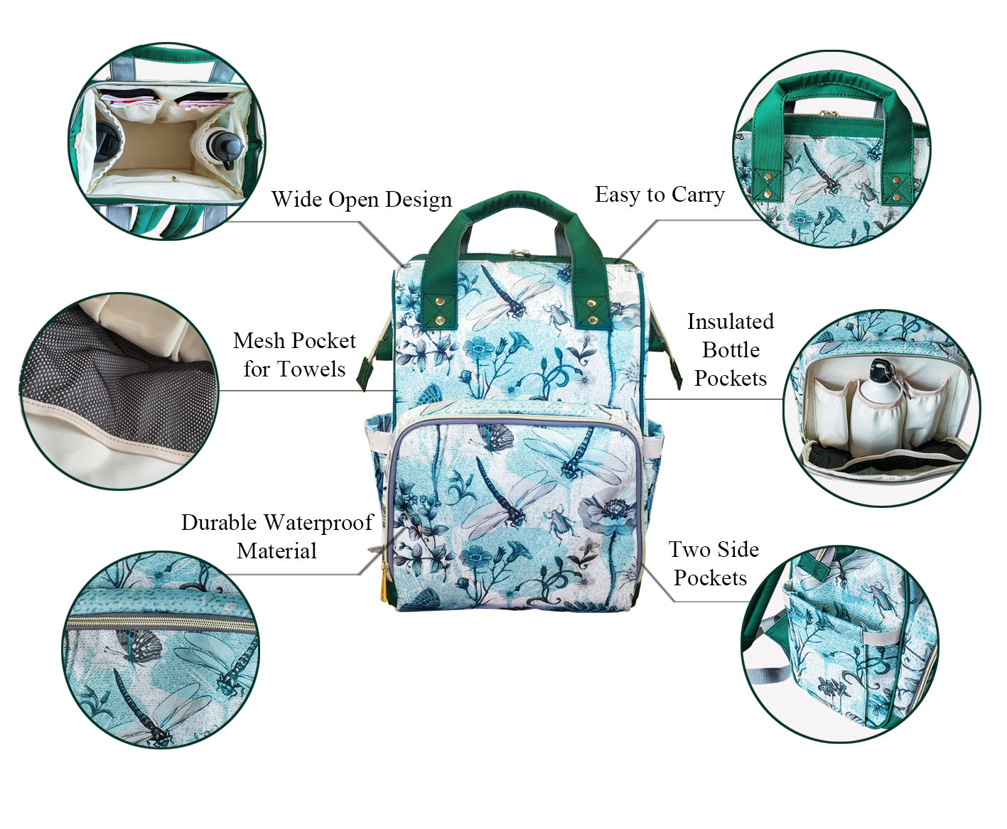 Lovely Birds - Multifunction Backpack Multifunction Backpack animal Printed Offshore