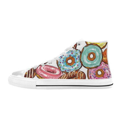 Doughnuts - Women's High Top Canvas Shoes