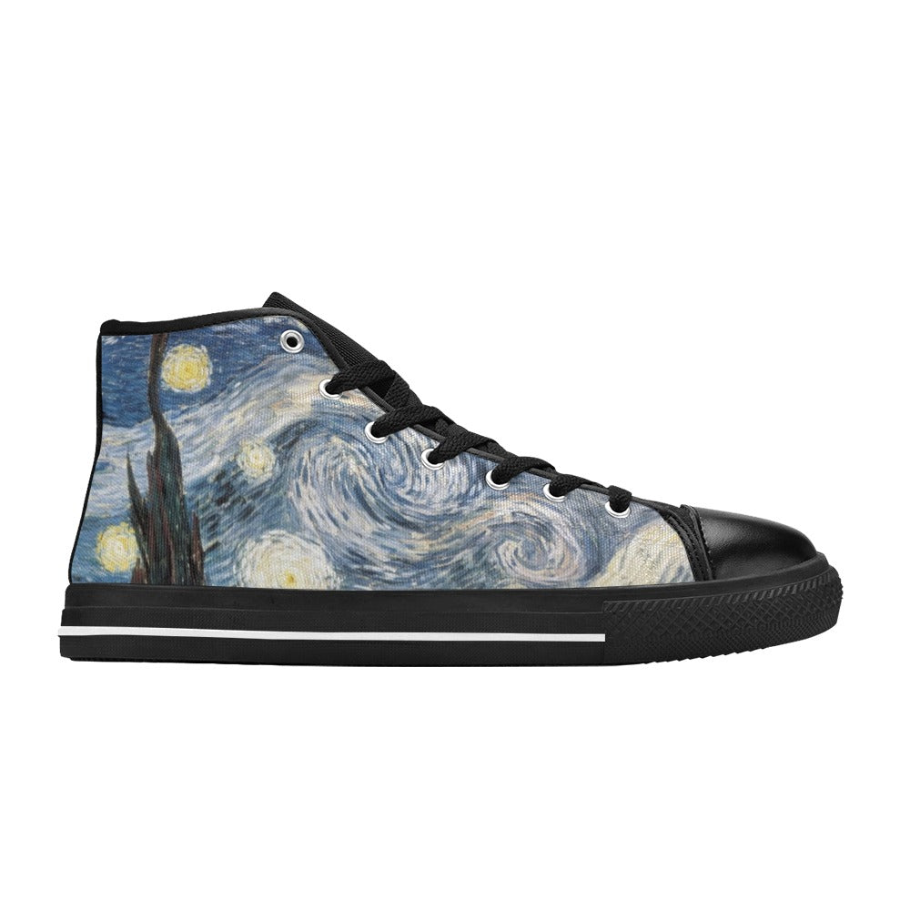 Starry Night - Men's High Top Canvas Shoes