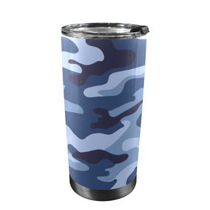 Blue Camouflage - 20oz Travel Mug / Tumbler