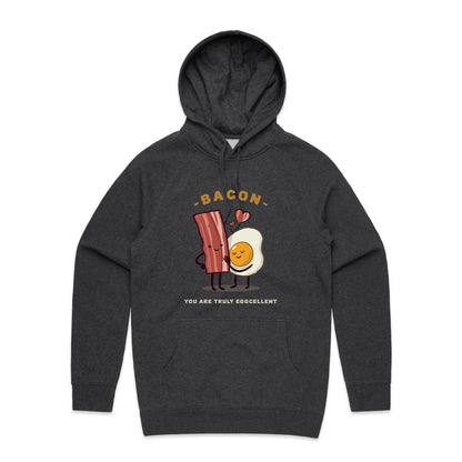 Bacon, You Are Truly Eggcellent - Supply Hood Asphalt Marle Mens Supply Hoodie Food