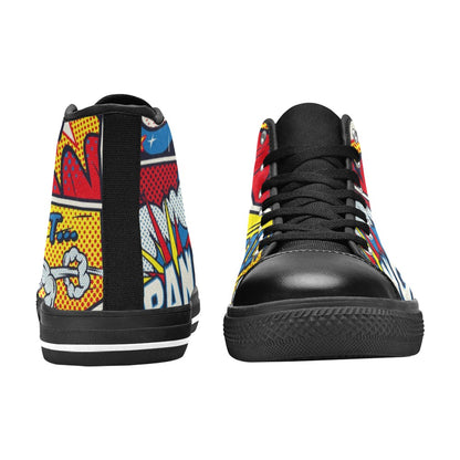 Comic Book - Men's High Top Canvas Shoes