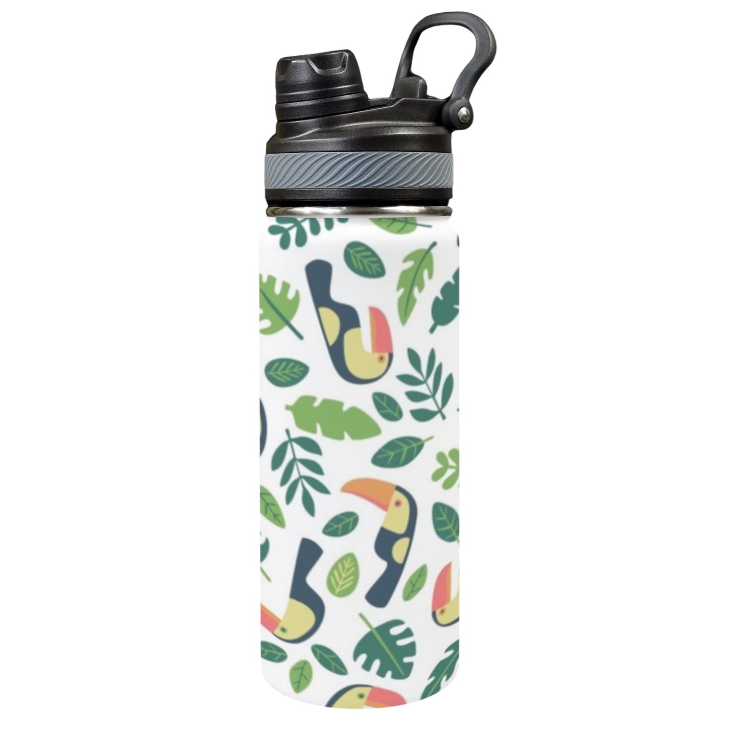 Toucans - Insulated Water Bottle with Dual-Use Lid (18oz) Insulated Water Bottle with Dual-Use Lid (18oz) Printed Offshore