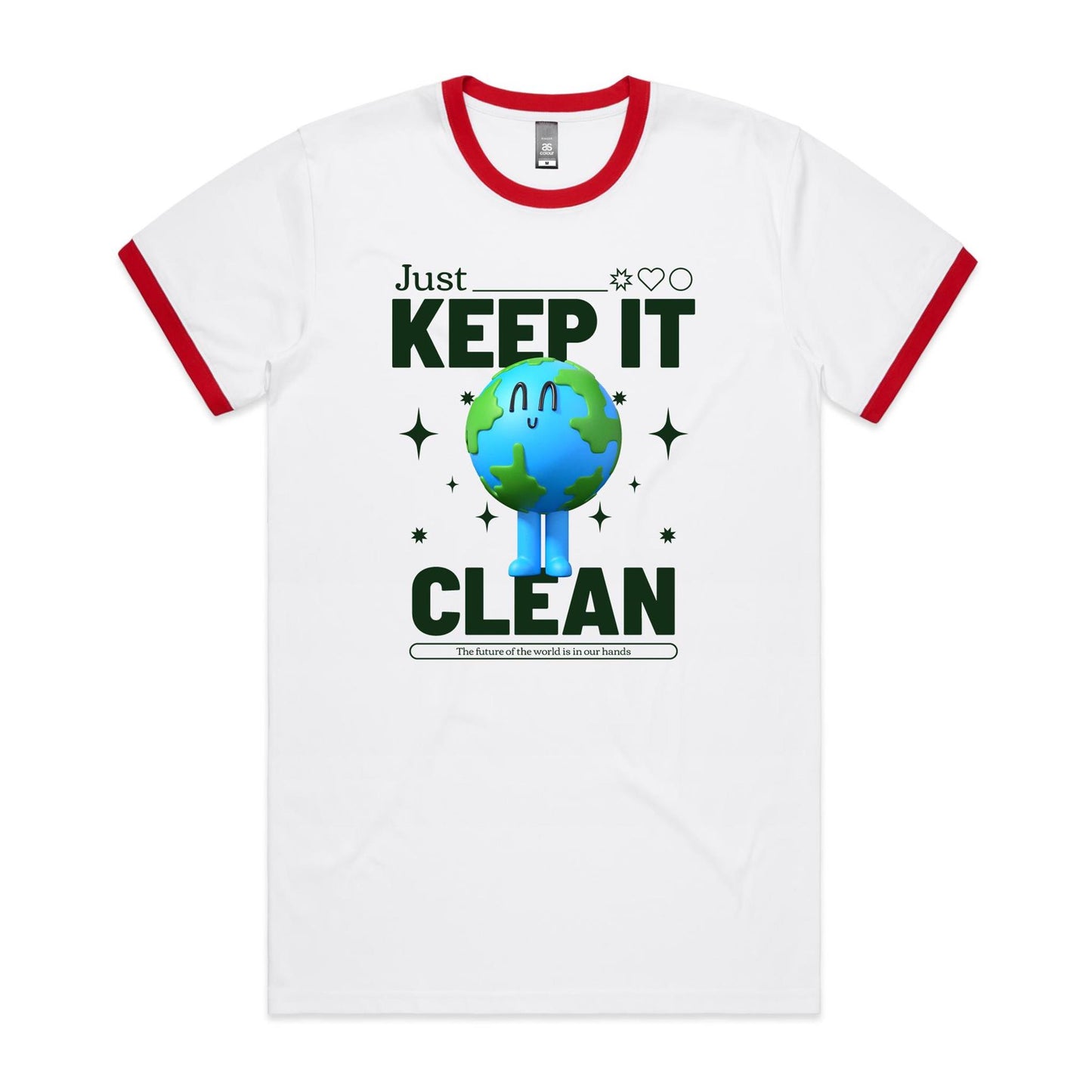 Earth, Just Keep It Clean - Staple Ringer Tee