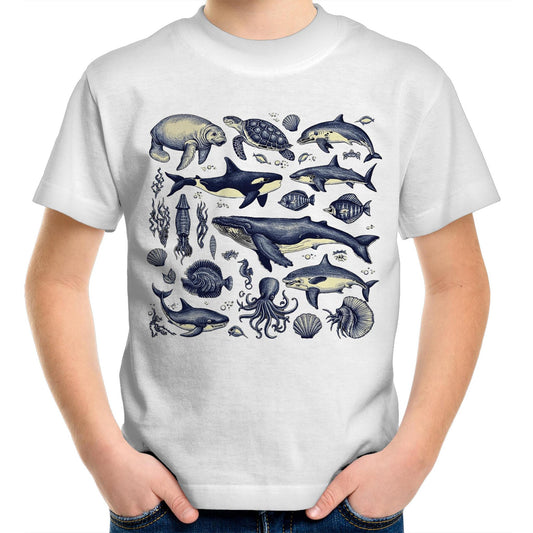 Sea Creatures - Kids Youth T-Shirt