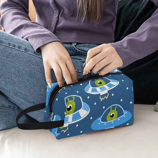 Cute Aliens in UFOs - Wash Bag