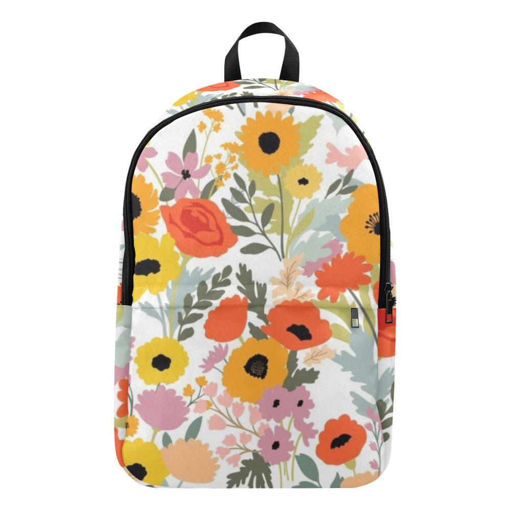 Fun Floral - Fabric Backpack for Adult Adult Casual Backpack Plants