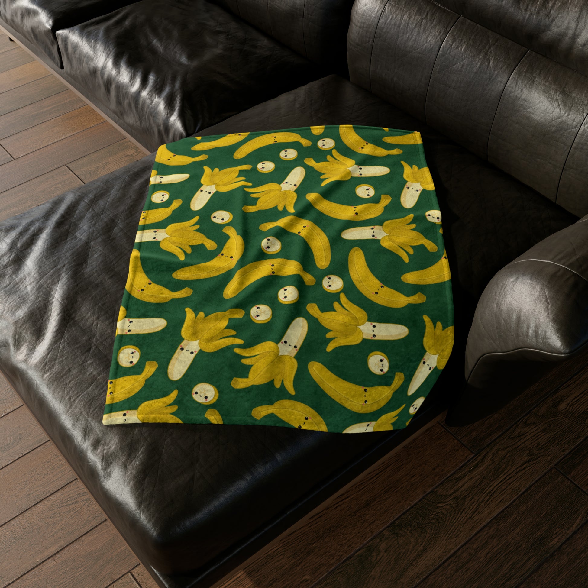 Happy Bananas - Soft Polyester Blanket Blanket Food