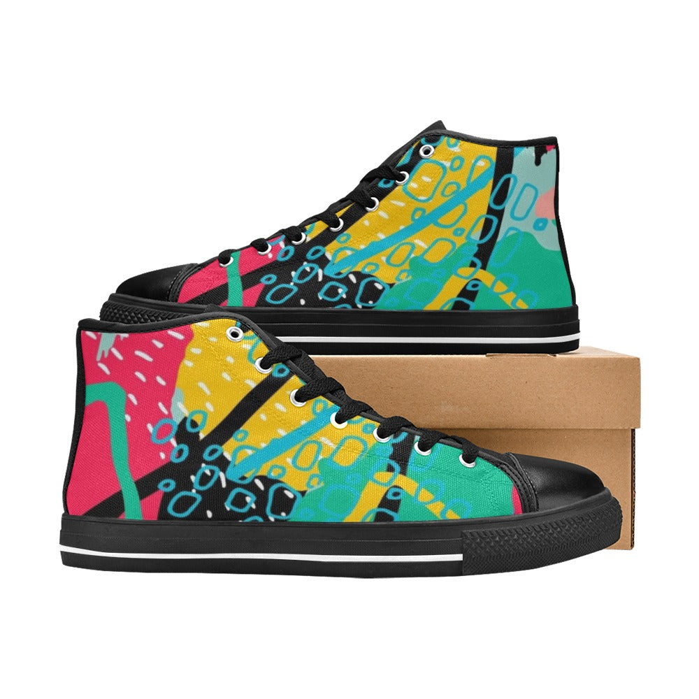 Bright And Colourful - Kids High Top Canvas Shoes Kids High Top Canvas Shoes Printed Offshore