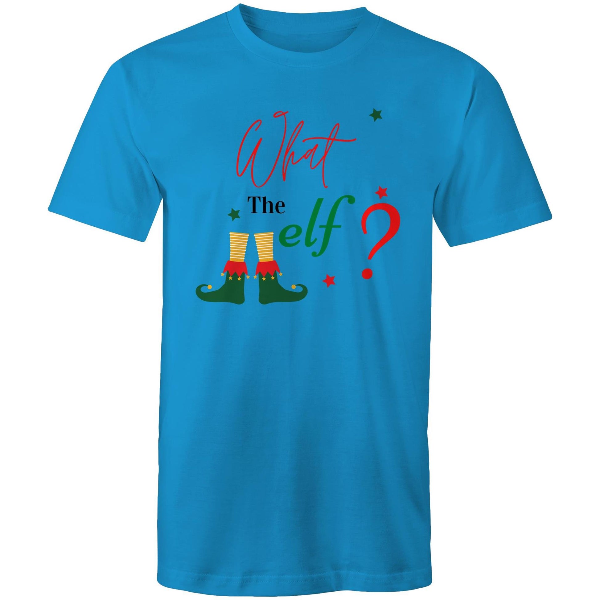 What The Elf? - Mens T-Shirt Arctic Blue Christmas Mens T-shirt Merry Christmas