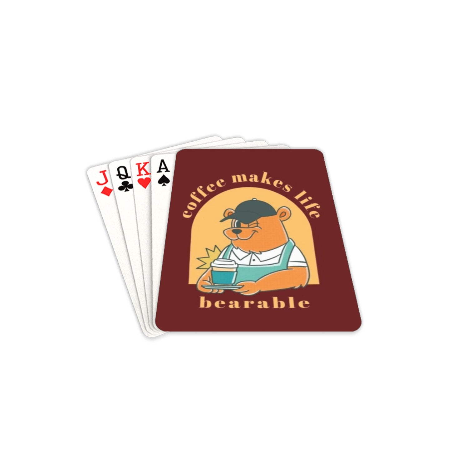 Coffee Makes Life Bearable - Playing Cards 2.5"x3.5" Playing Card 2.5"x3.5"