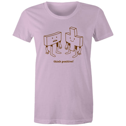 Think Positive, Maths - Womens T-shirt