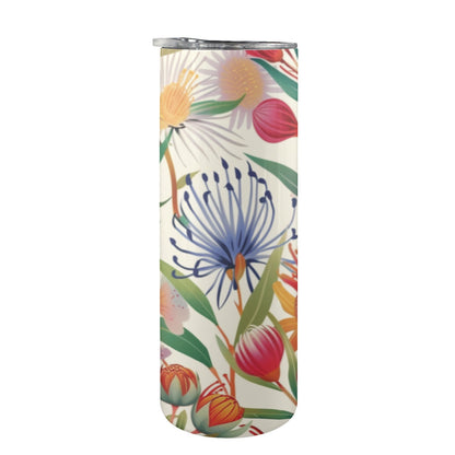 Australian Native Flowers - 20oz Tall Skinny Tumbler with Lid and Straw