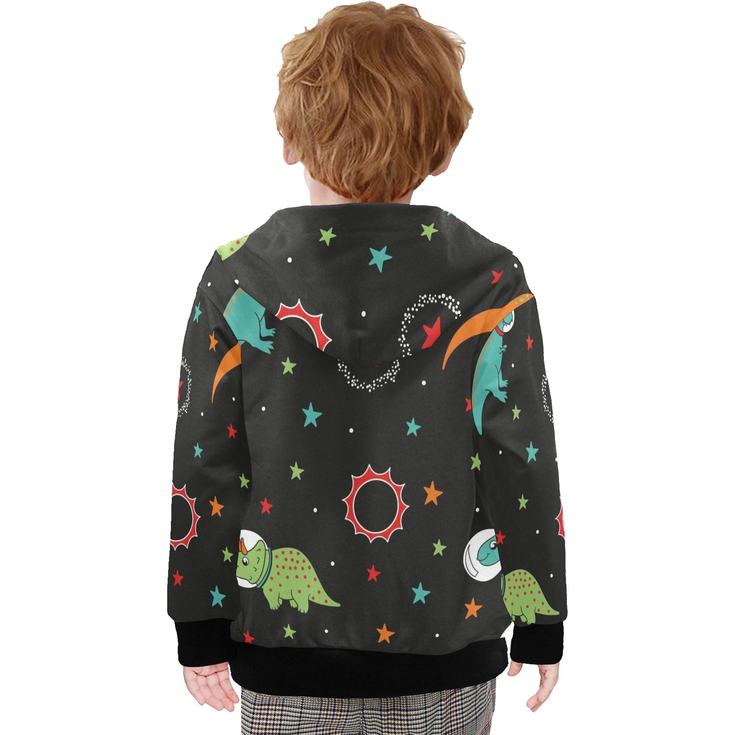 Astronaut Dinosaurs - Junior Boys Zip Up Hoodie