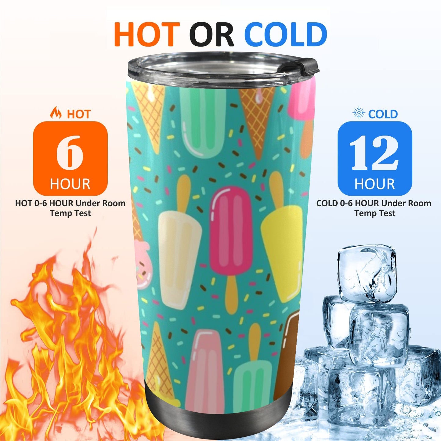 Ice Cream - 20oz Travel Mug / Tumbler