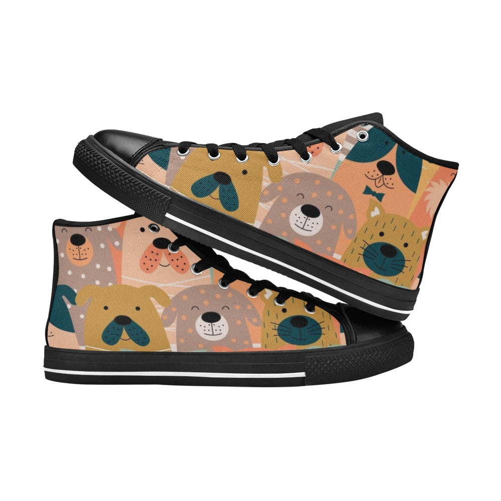 Lots Of Dogs - Men's High Top Canvas Shoes