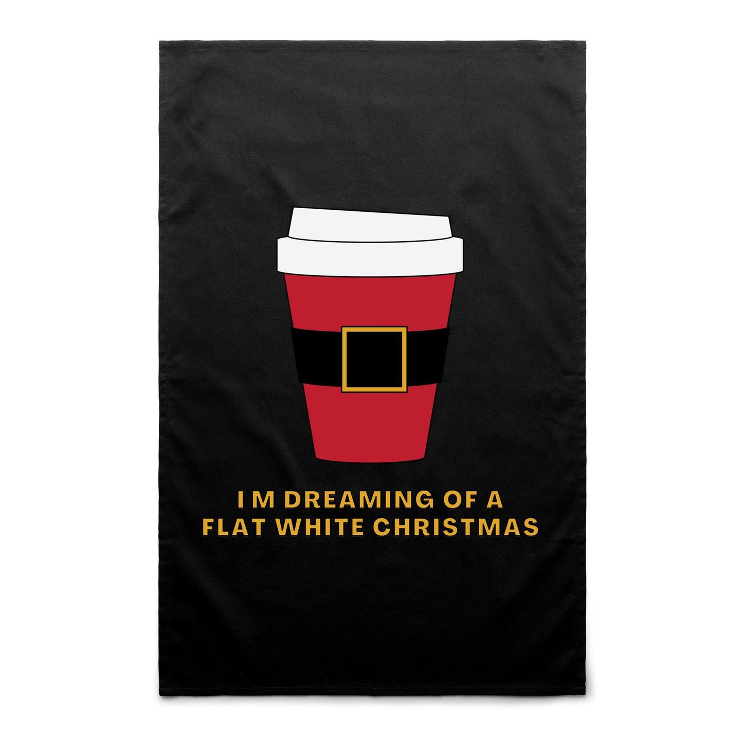 I'm Dreaming Of A Flat White Christmas, Coffee - AS Colour Tea Towel