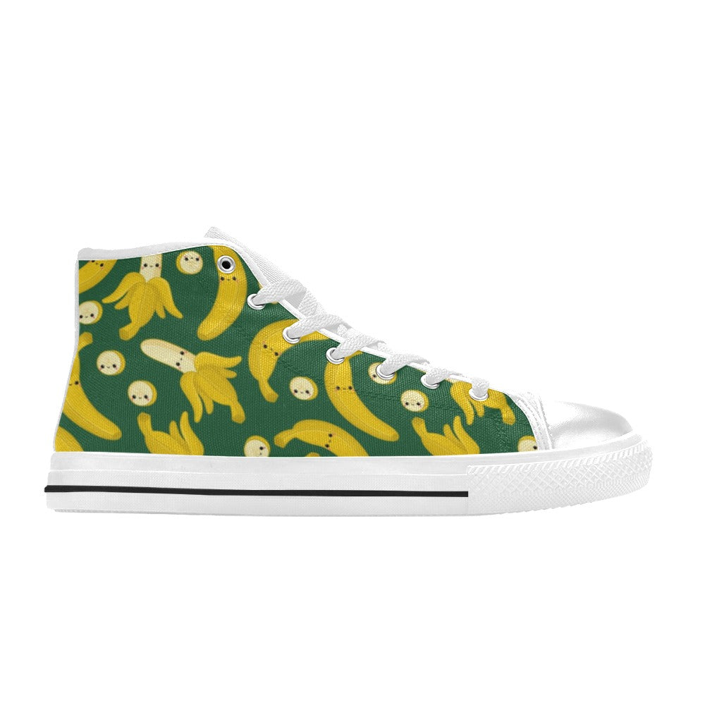 Happy Bananas - Men's High Top Canvas Shoes