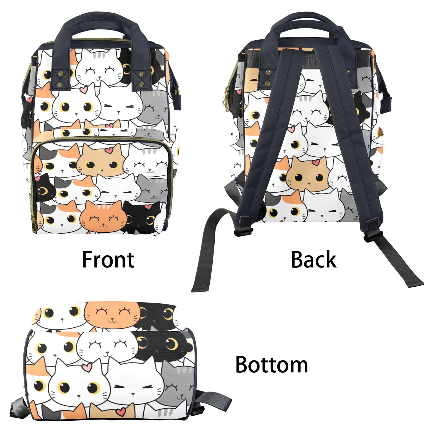 Cute Cartoon Cats - Multifunction Backpack