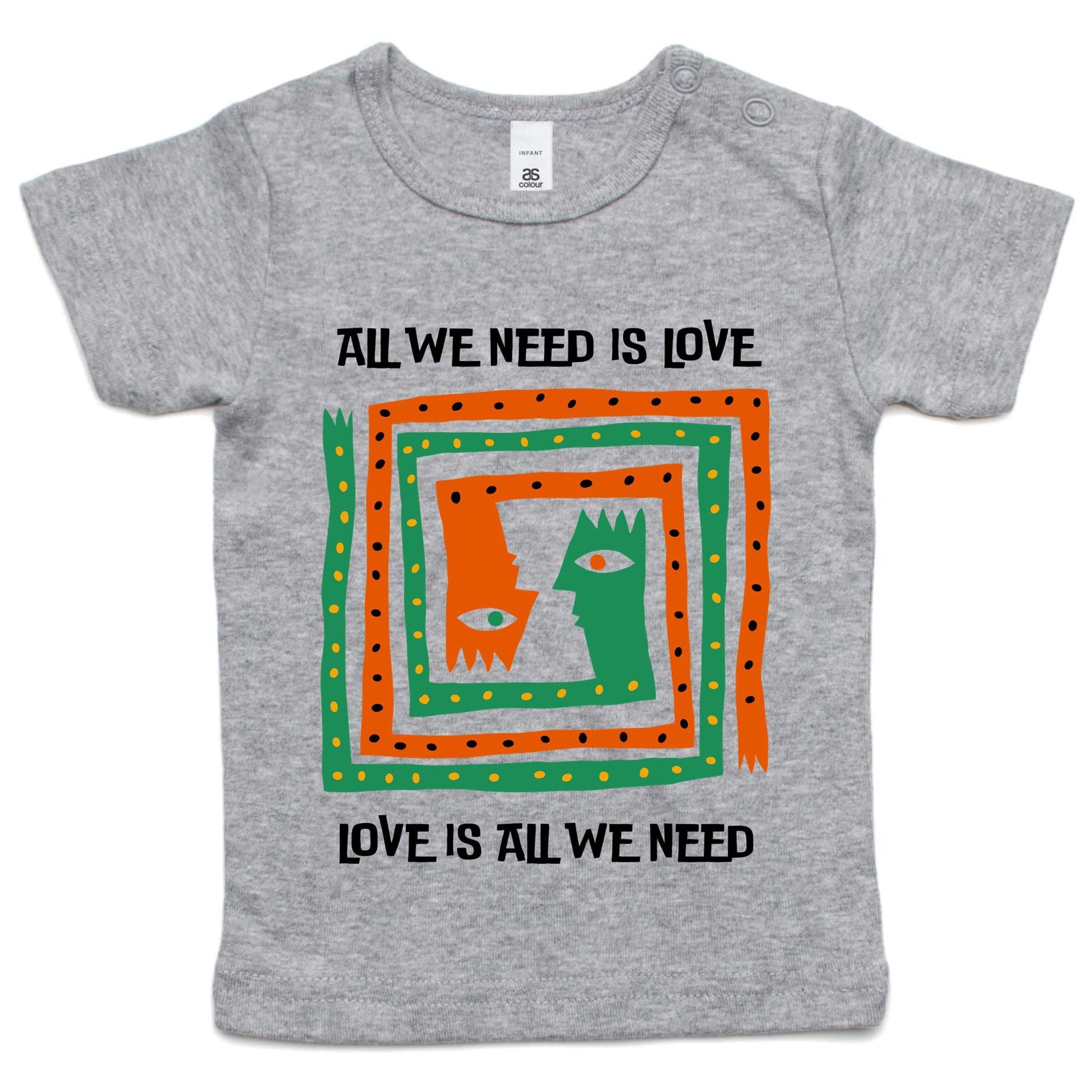 All We Need Is Love - Baby T-shirt Grey Marle Baby T-shirt