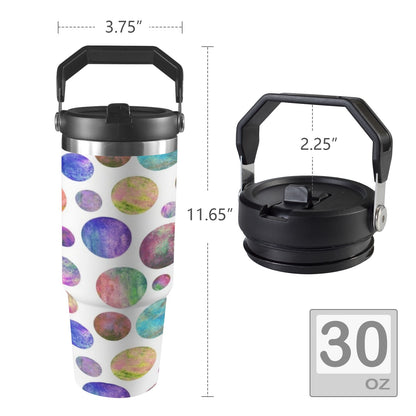 Watercolour Planets - 30oz Tumbler with Top Handle