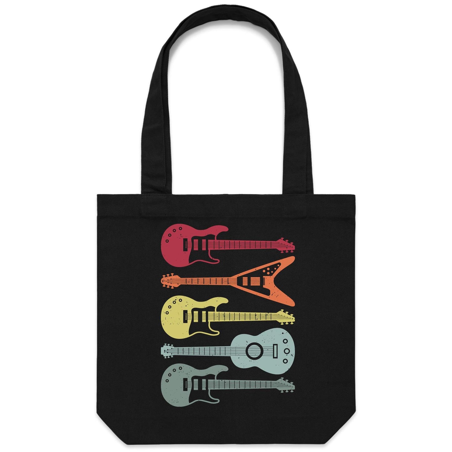 Retro Guitars - Canvas Tote Bag