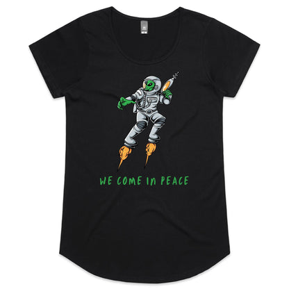 Alien, We Come In Peace - Womens Scoop Neck T-Shirt