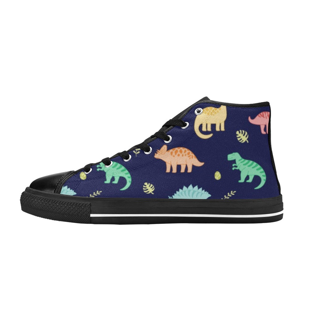 Dinosaurs - Kids High Top Canvas Shoes Kids High Top Canvas Shoes animal Printed Offshore