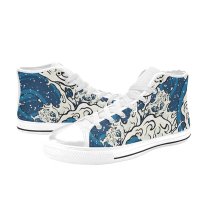 Waves - Women's High Top Canvas Shoes