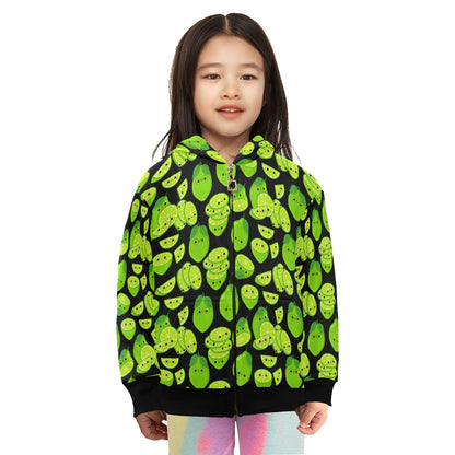 Cute Limes - Junior Girls Zip Up Hoodie