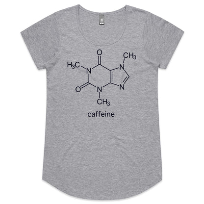 Caffeine Molecule - Womens Scoop Neck T-Shirt