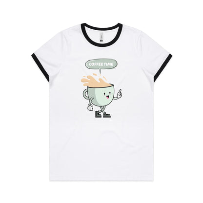 Coffee Time - Women's Ringer Tee