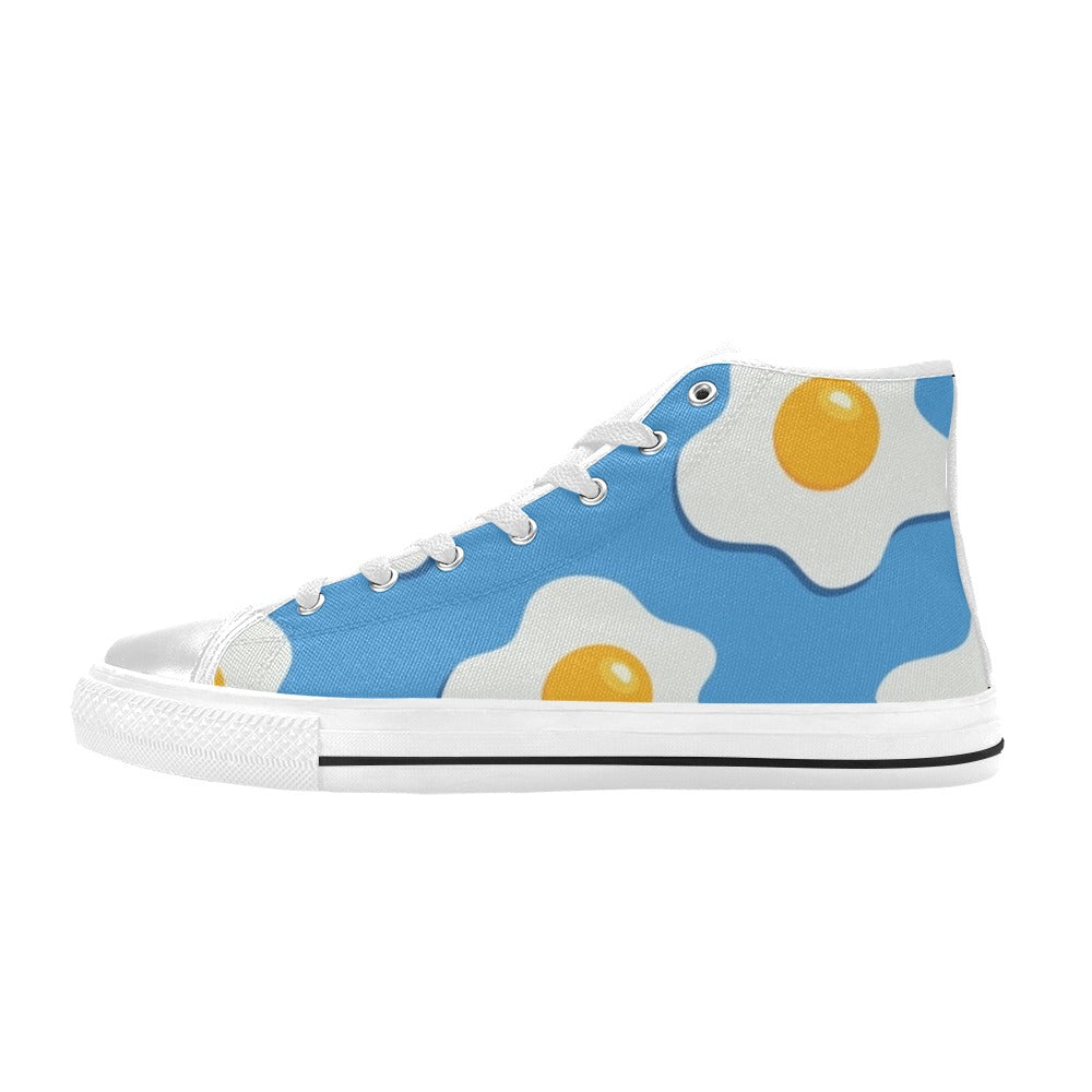 Fried Eggs - Women's High Top Canvas Shoes