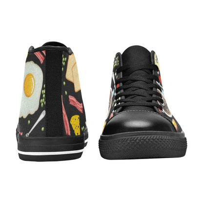 Breakfast Food - Women's High Top Canvas Shoes