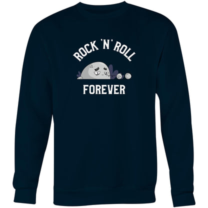Rock 'N' Roll Forever - Crew Sweatshirt Navy Sweatshirt Music