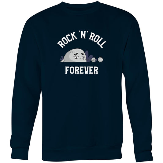 Rock 'N' Roll Forever - Crew Sweatshirt Navy Sweatshirt Music