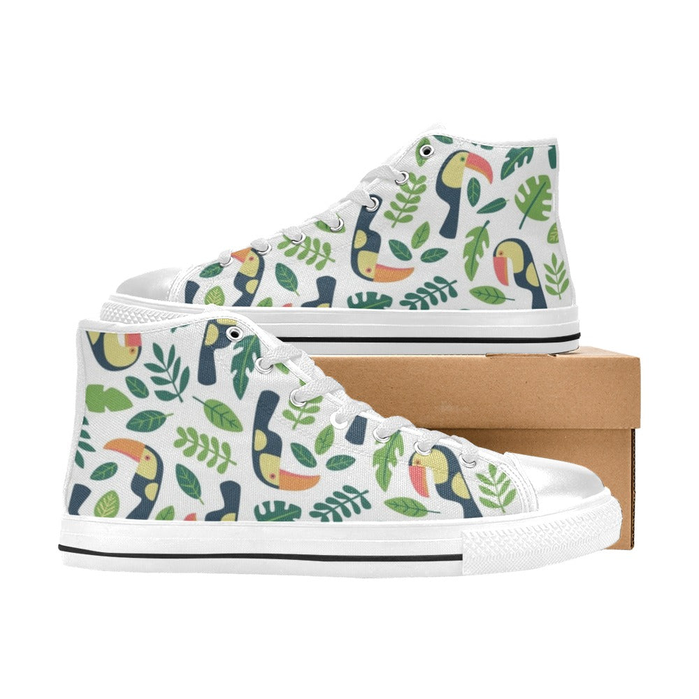 Toucans - Men's High Top Canvas Shoes