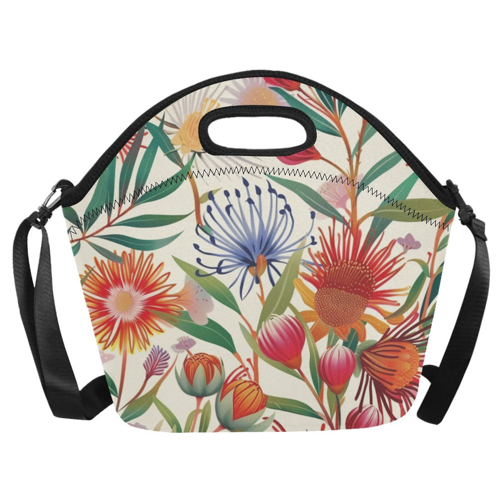 Native Flora - Neoprene Lunch Bag/Large Neoprene Lunch Bag/Large Plants Printed Offshore