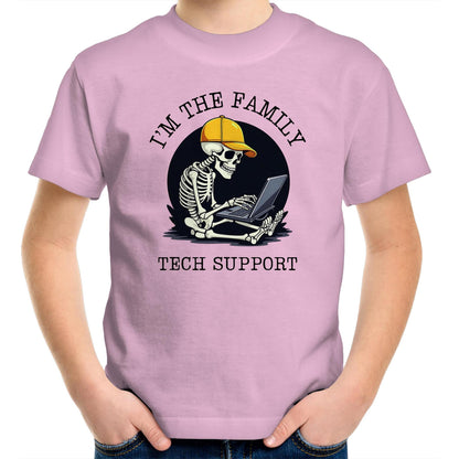 I'm The Family Tech Support - Kids Youth T-Shirt Pink Kids Youth T-shirt Printed In Australia Tech