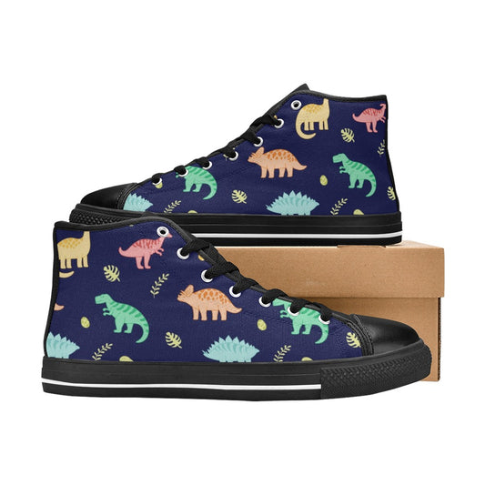 Dinosaurs - Men's High Top Canvas Shoes