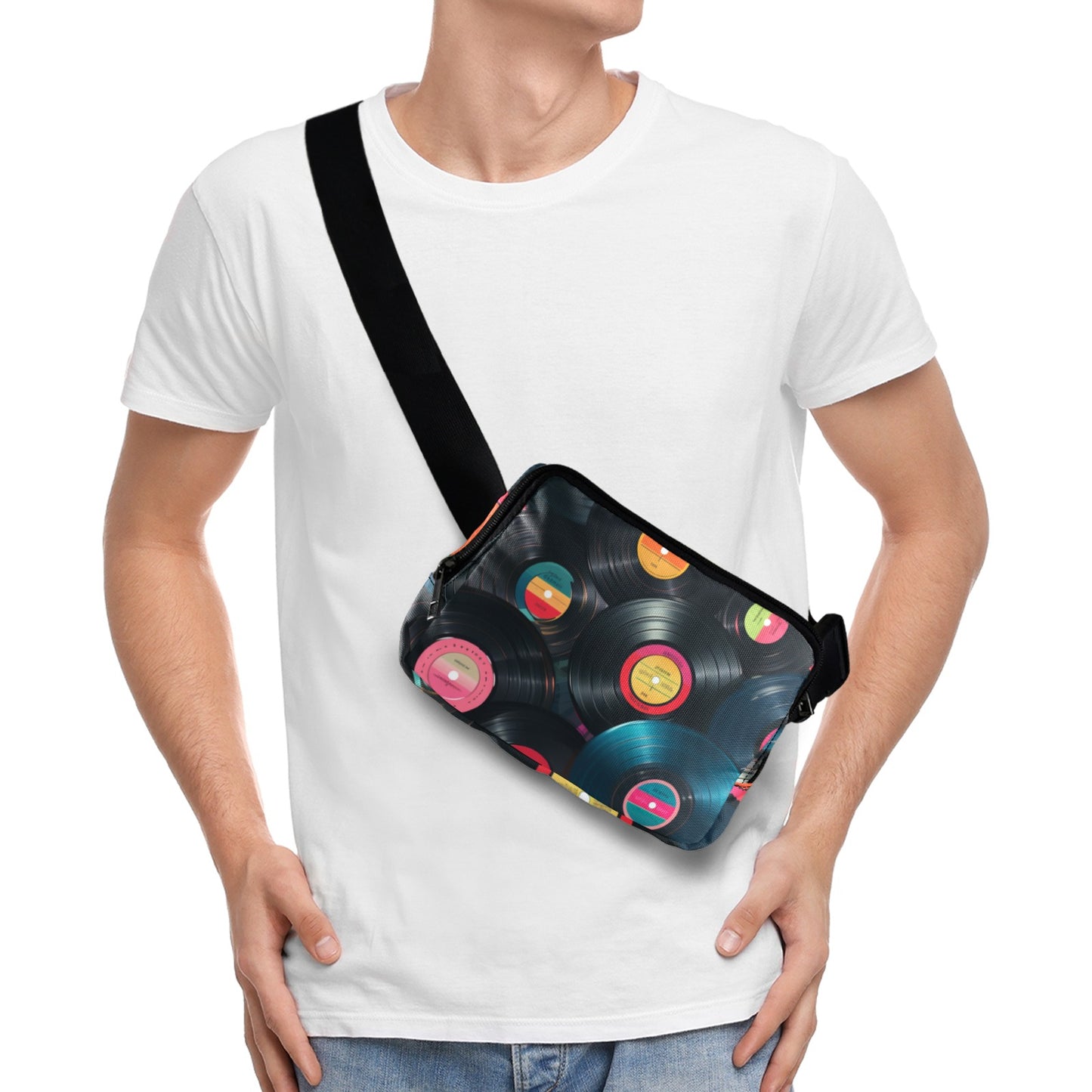 Retro Vinyl Records - Belt Bag Belt Bag Music Printed Offshore Retro