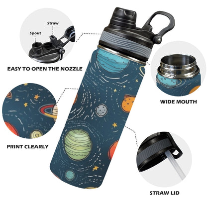 Galaxy - Insulated Water Bottle with Dual-Use Lid (18oz)