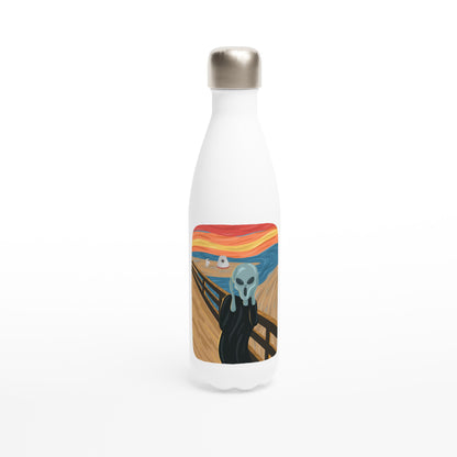 Alien Scream - White 17oz Stainless Steel Water Bottle Default Title White Water Bottle Sci Fi